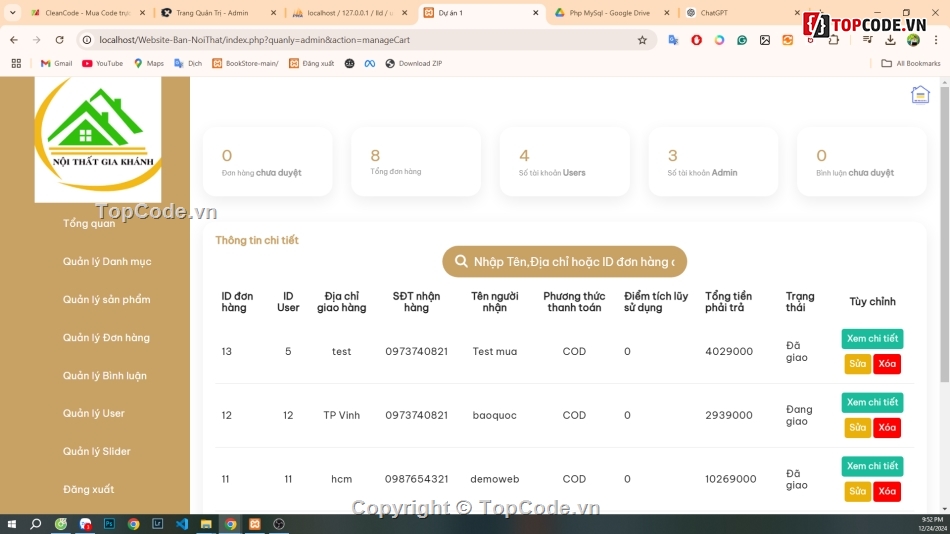 Web bán hàng,Đồ án Web bán hàng,nội thất,web bán hàng nội thất